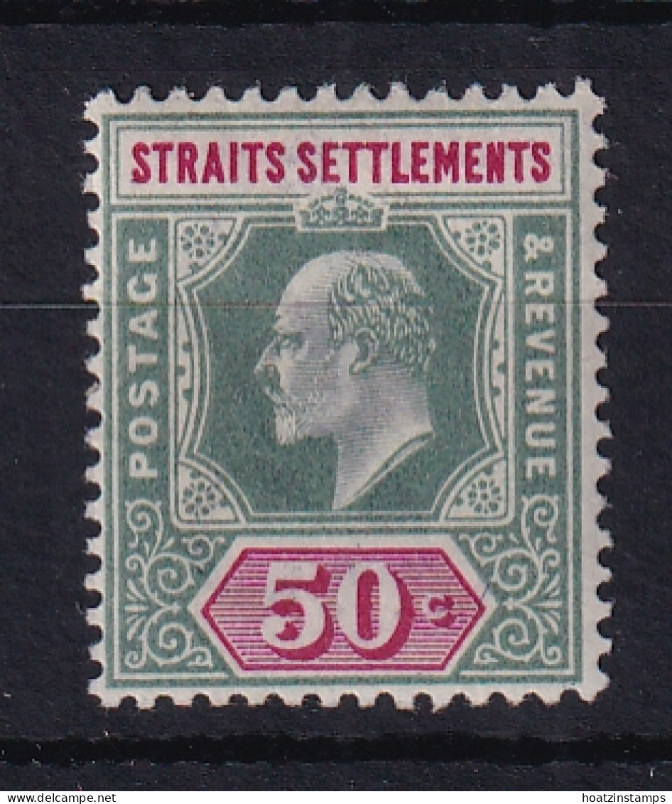 Straits Settlements: 1902/03   Edward    SG118    50c   Deep Green & Carmine  MNH - Straits Settlements