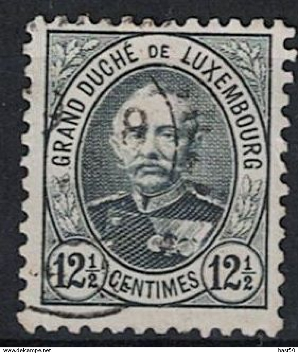 Luxemburg - Großherzog Adolf "frontal" (MiNr: 58 D) 1891 - Gest Used Obl - 1891 Adolfo De Frente