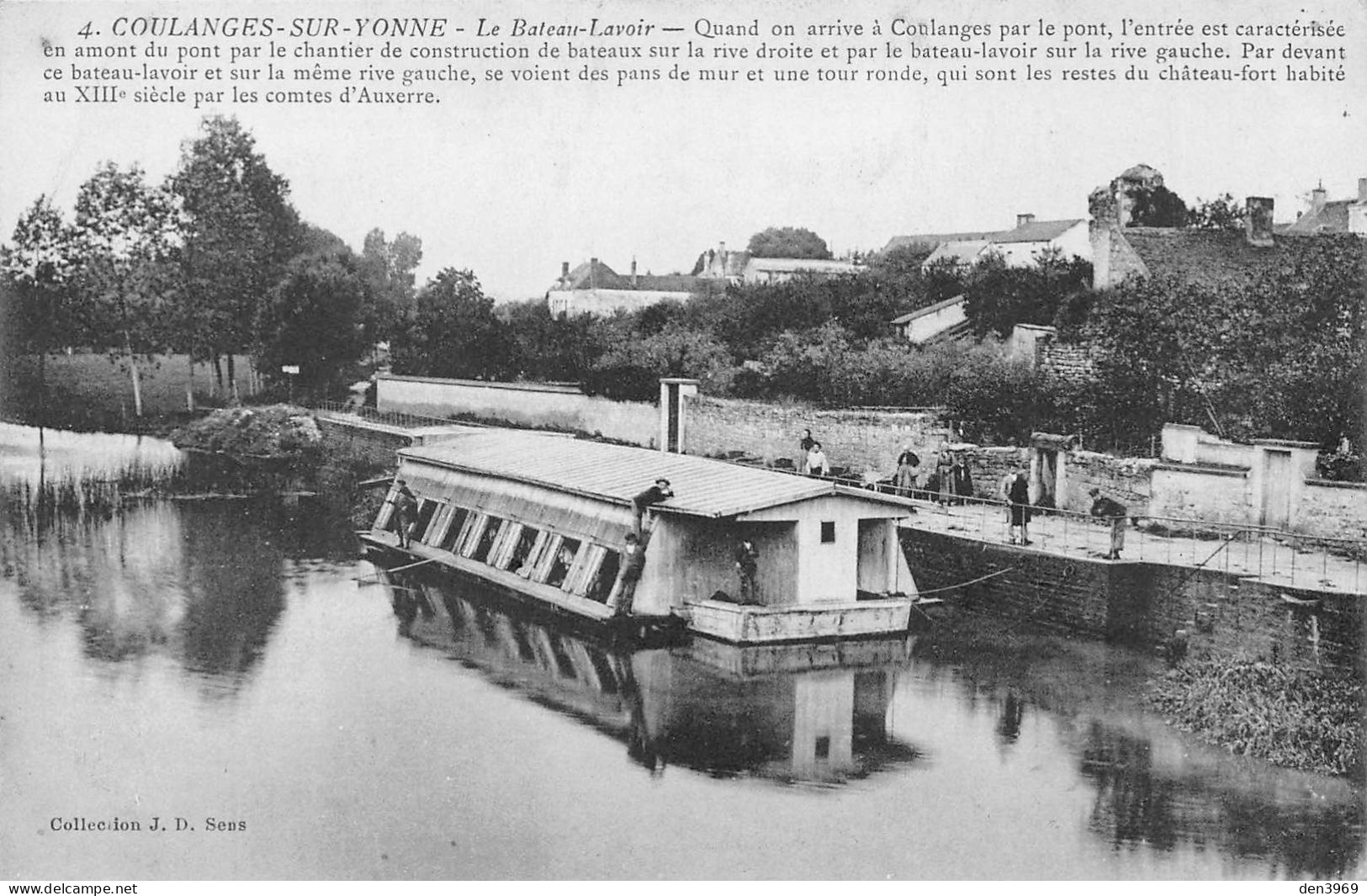 COULANGES-sur-YONNE (Yonne) - Le Bateau-Lavoir - Ecrit (2 Scans) - Coulanges Sur Yonne