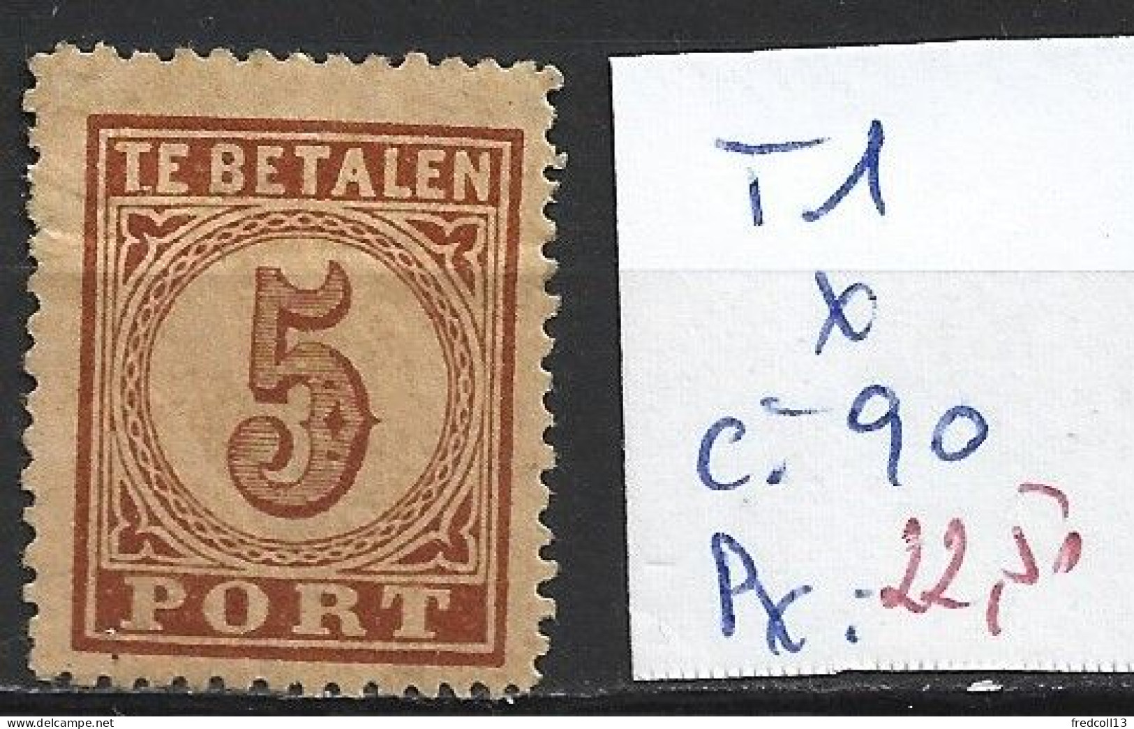 PAYS-BAS TAXE 1 * Côte 90 € - Postage Due