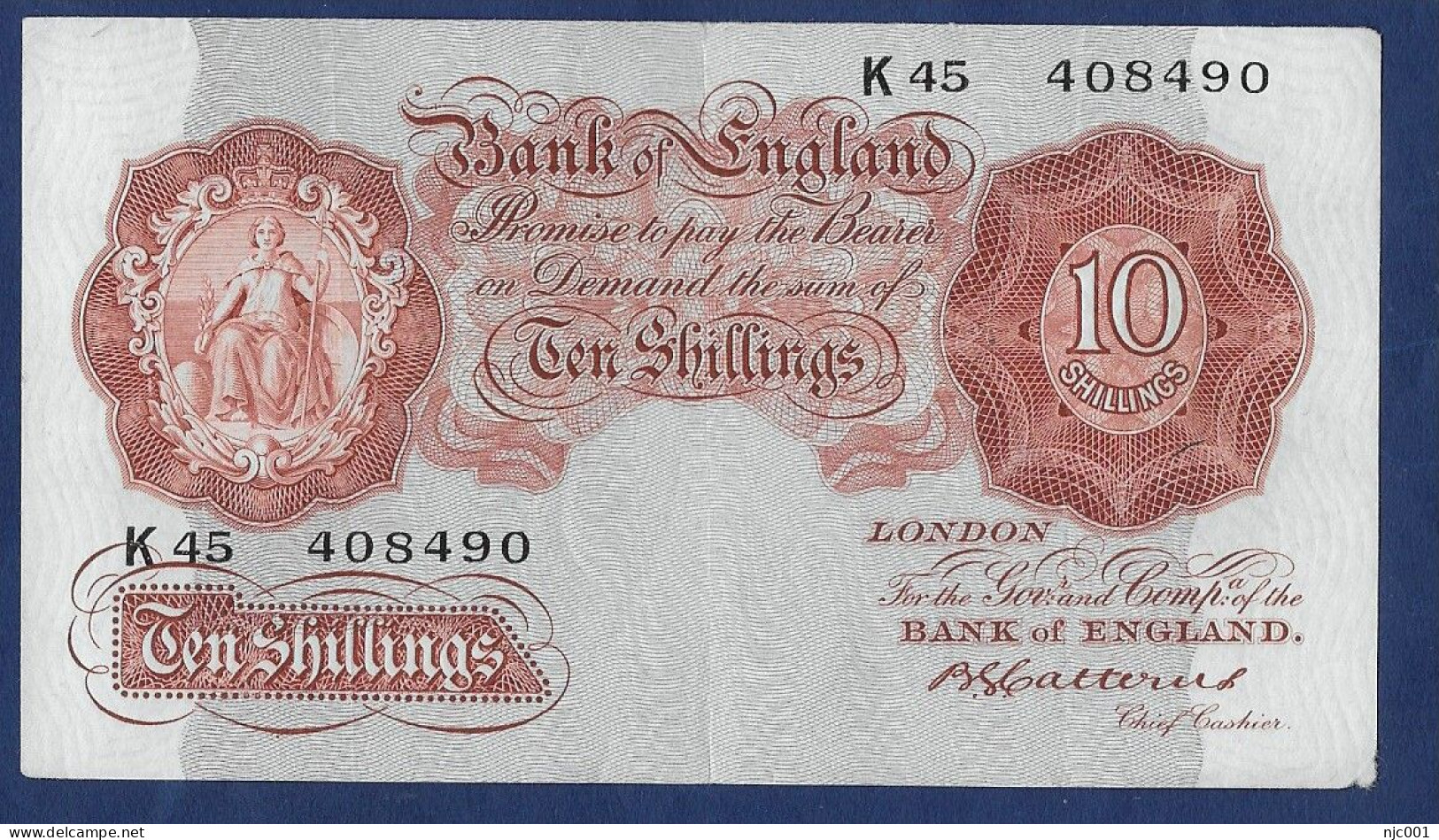 Catterns 10 Shilliings Banknote K45 - 10 Schilling