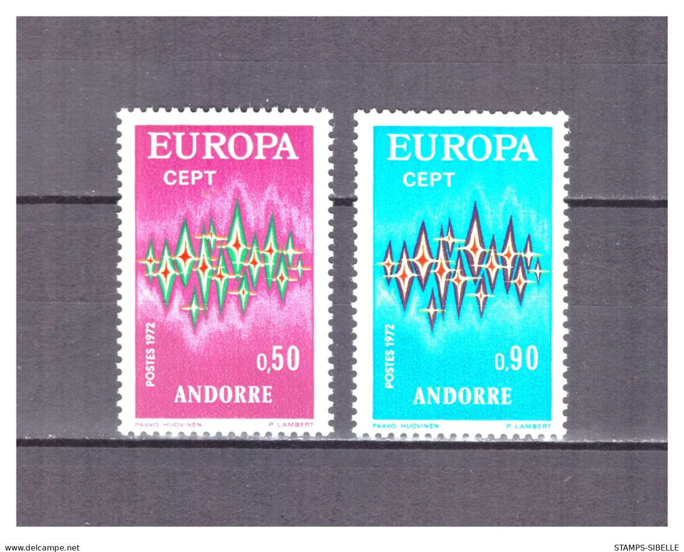 ANDORRE   . N°  217 / 218  .  2  VALEURS   EUROPA     .  NEUVES   . **  .SUPERBE  . - Nuevos