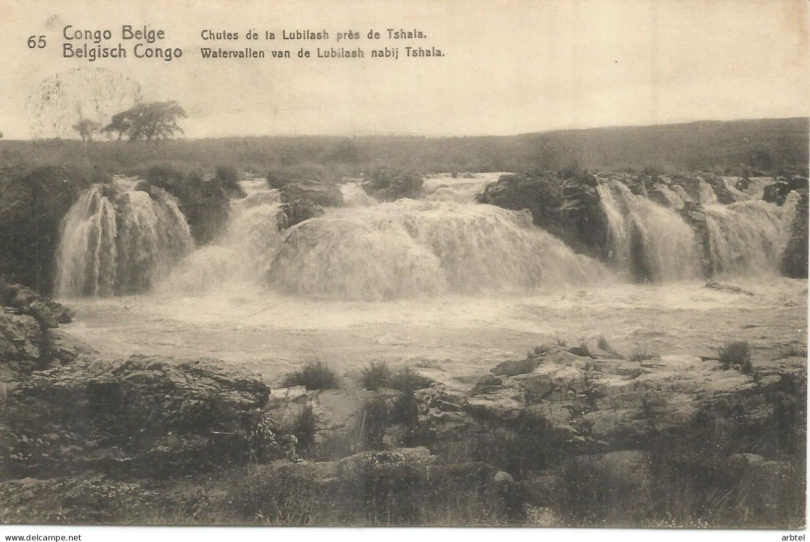 CONGO BELGA ENTERO POSTAL CASCADA WATERFALL - Other & Unclassified