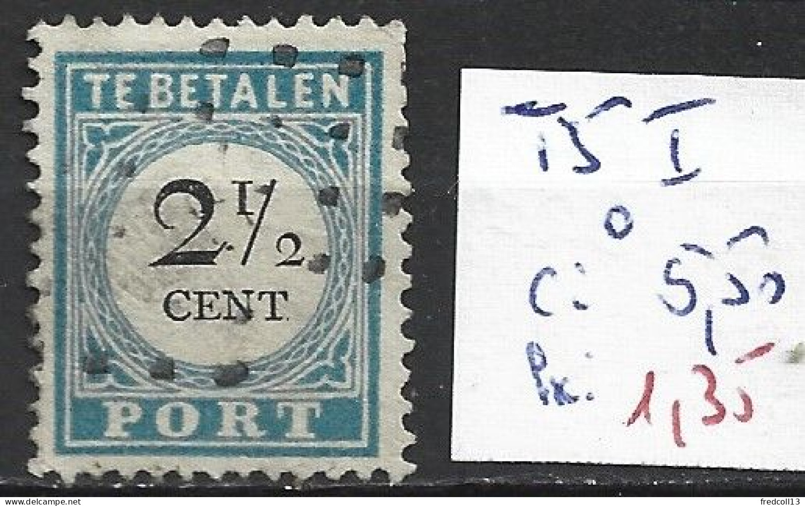 PAYS-BAS TAXE 5 ( I ) Oblitéré Côte 5.50 € - Postage Due