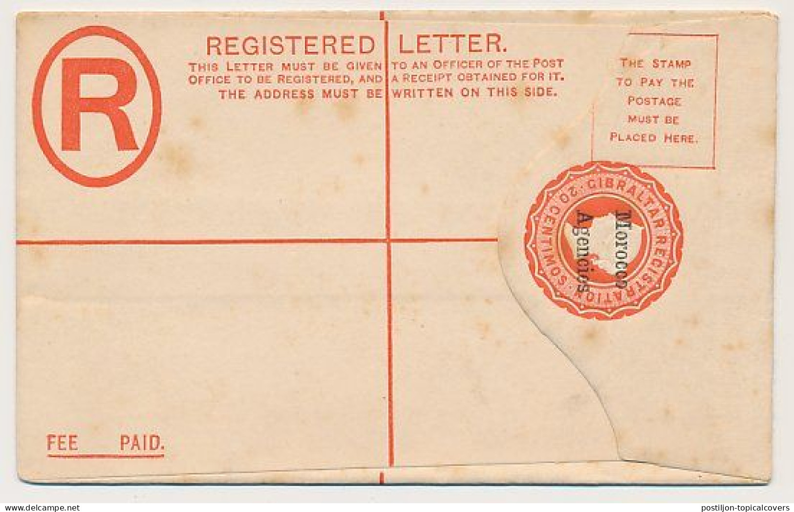 Registered Letter Morocco Agencies - Postal Stationery - Bureaux Au Maroc / Tanger (...-1958)