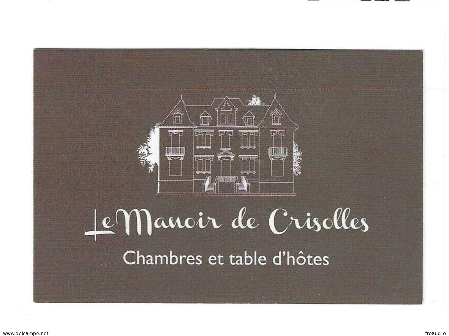 Carte De Visite Chambres D'Hôtes - Le Manoir De Crisolles - 60400 Crisolles - - Other & Unclassified