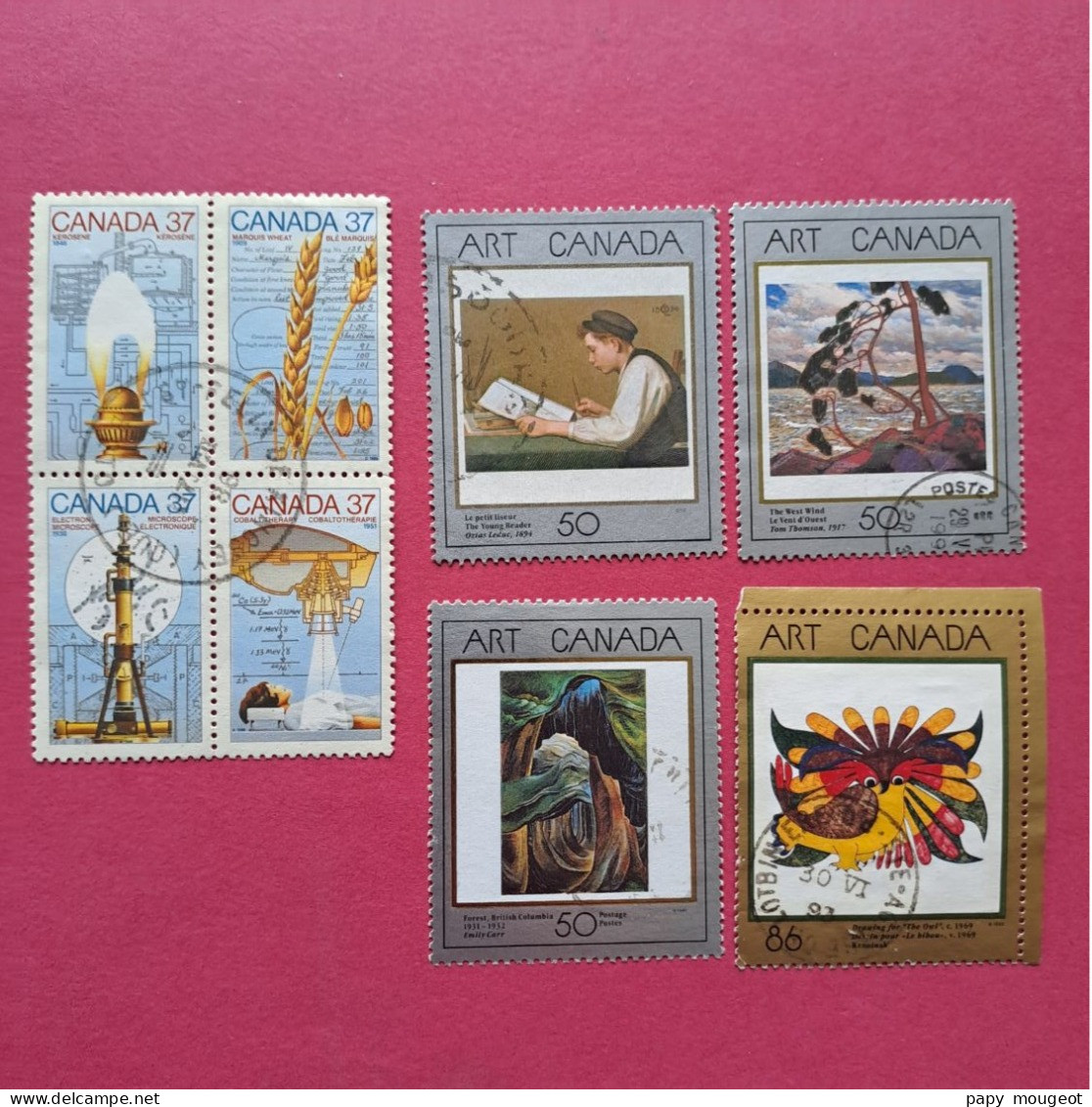 Lot Divers Timbres 19 Oblitérés 1988 1993 Environs - Autres & Non Classés