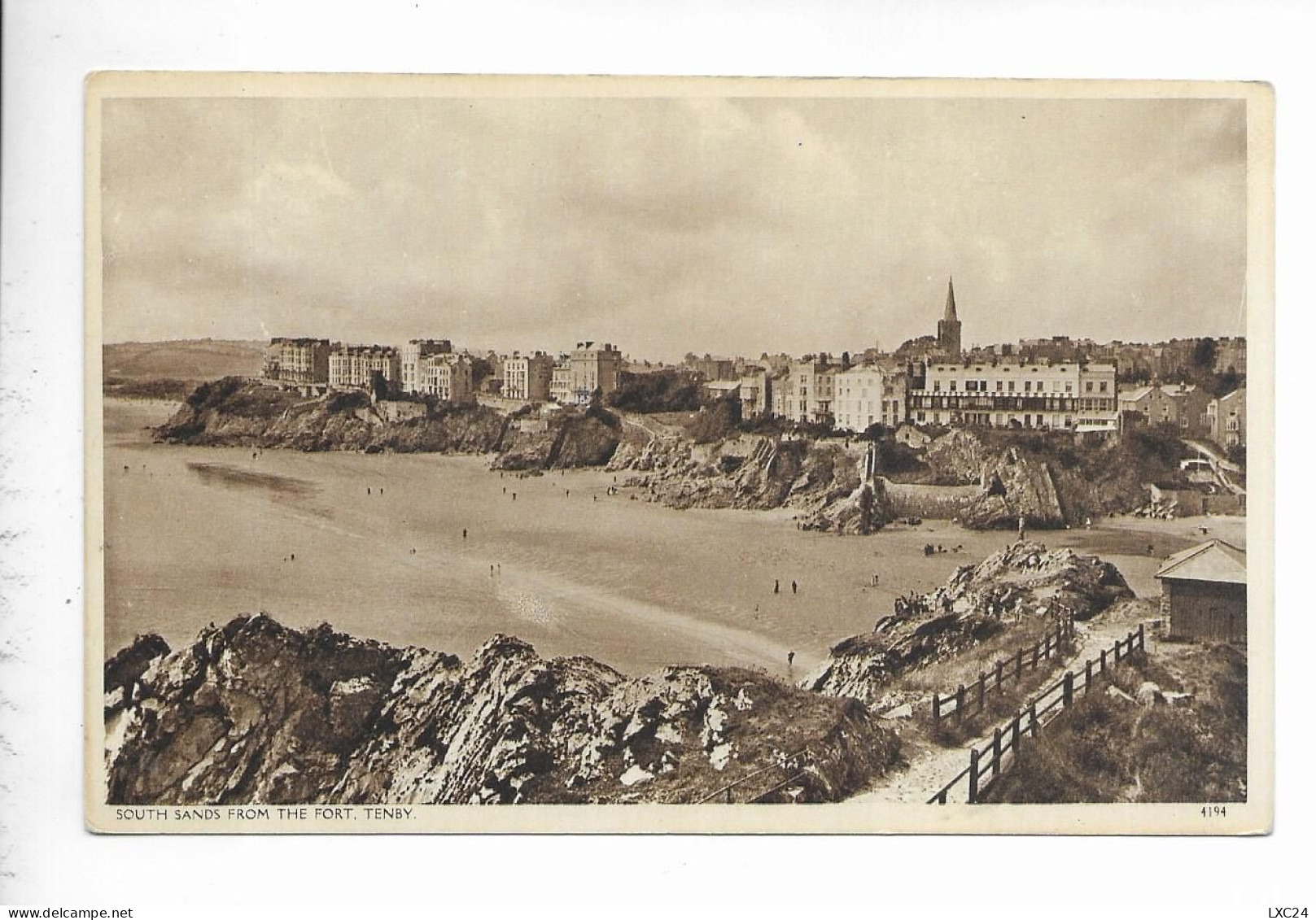 SOUTH SANDS FROM THE PORT. TENBY. - Pembrokeshire