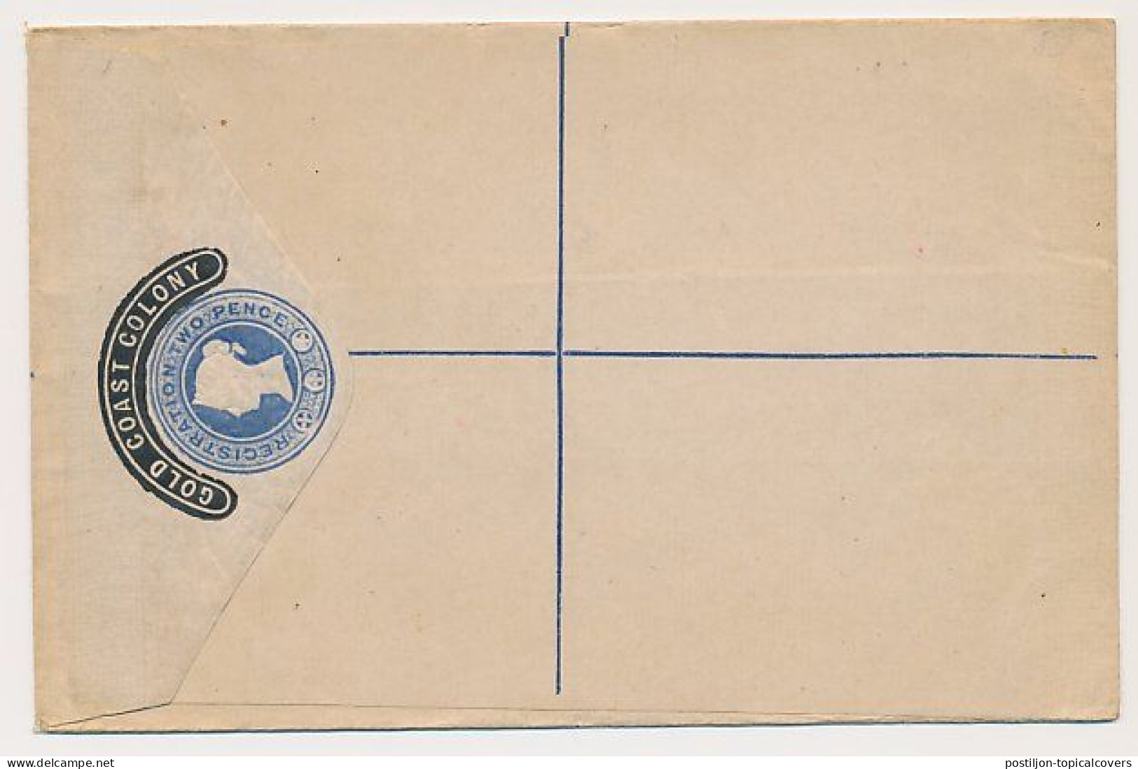 Registered Letter Gold Coast Colony - Postal Stationery - Costa D'Oro (...-1957)