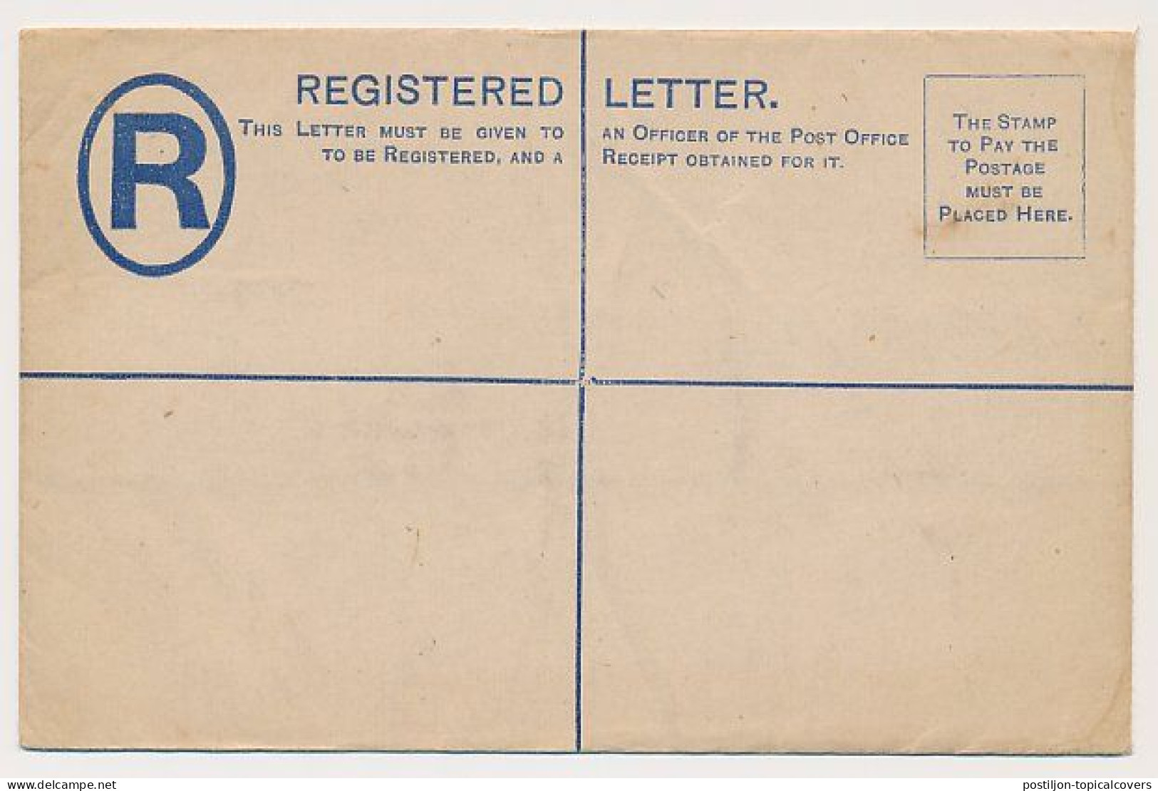 Registered Letter Gold Coast Colony - Postal Stationery - Côte D'Or (...-1957)