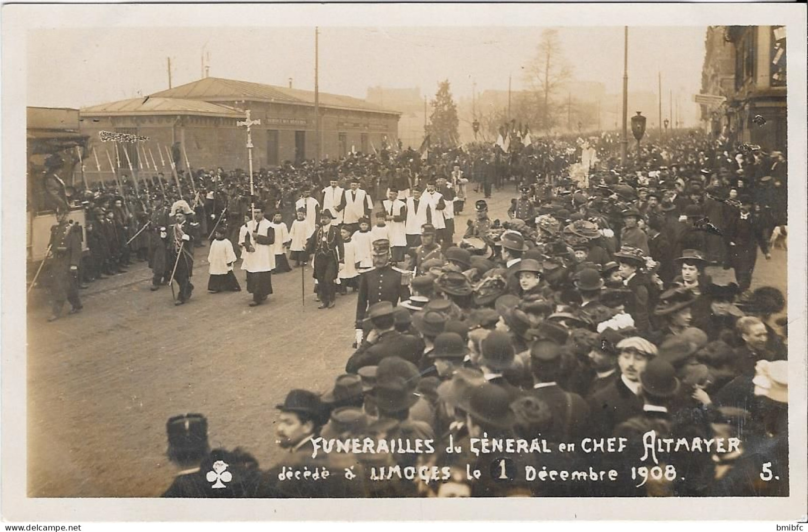 Carte Photo  FUNÉRAILLES Du GÉNÉRAL En CHEF ALTMAYER Décédé à Limoges Le 1 Décembre 1908 - Funeral