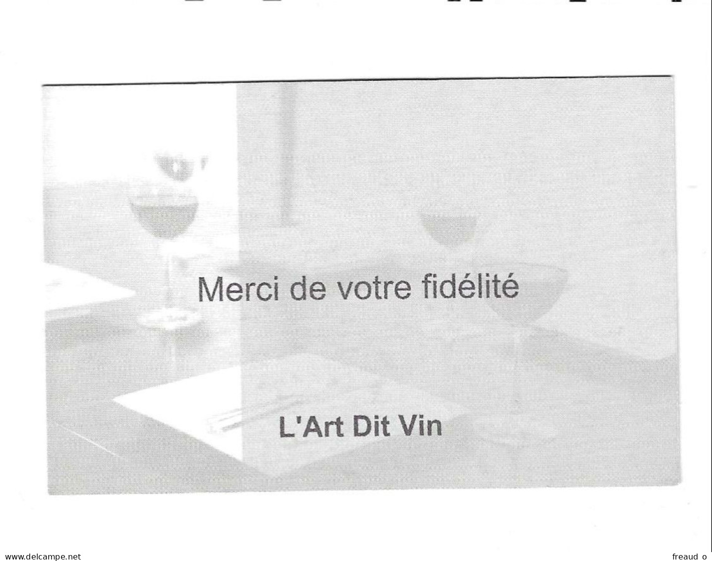 Carte De Visite L'Art Dit Vin - HÔTEL - Restaurant - 17360 Saint Aigulin - - Other & Unclassified