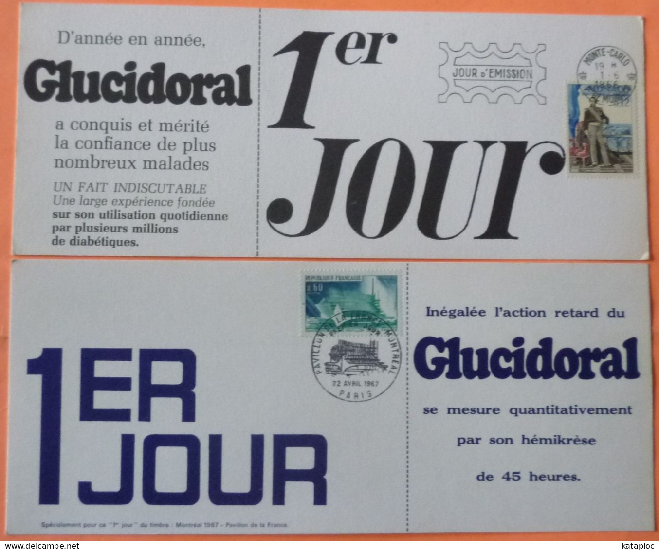 LOT 19 CARTES 1er JOUR LOCABIOTAL PRESSURISE HYDROSARPAN FORT DIVIATOR SARPAREL GLUCIDORAL PHARMACIE 6 SCANS - Pharmacy