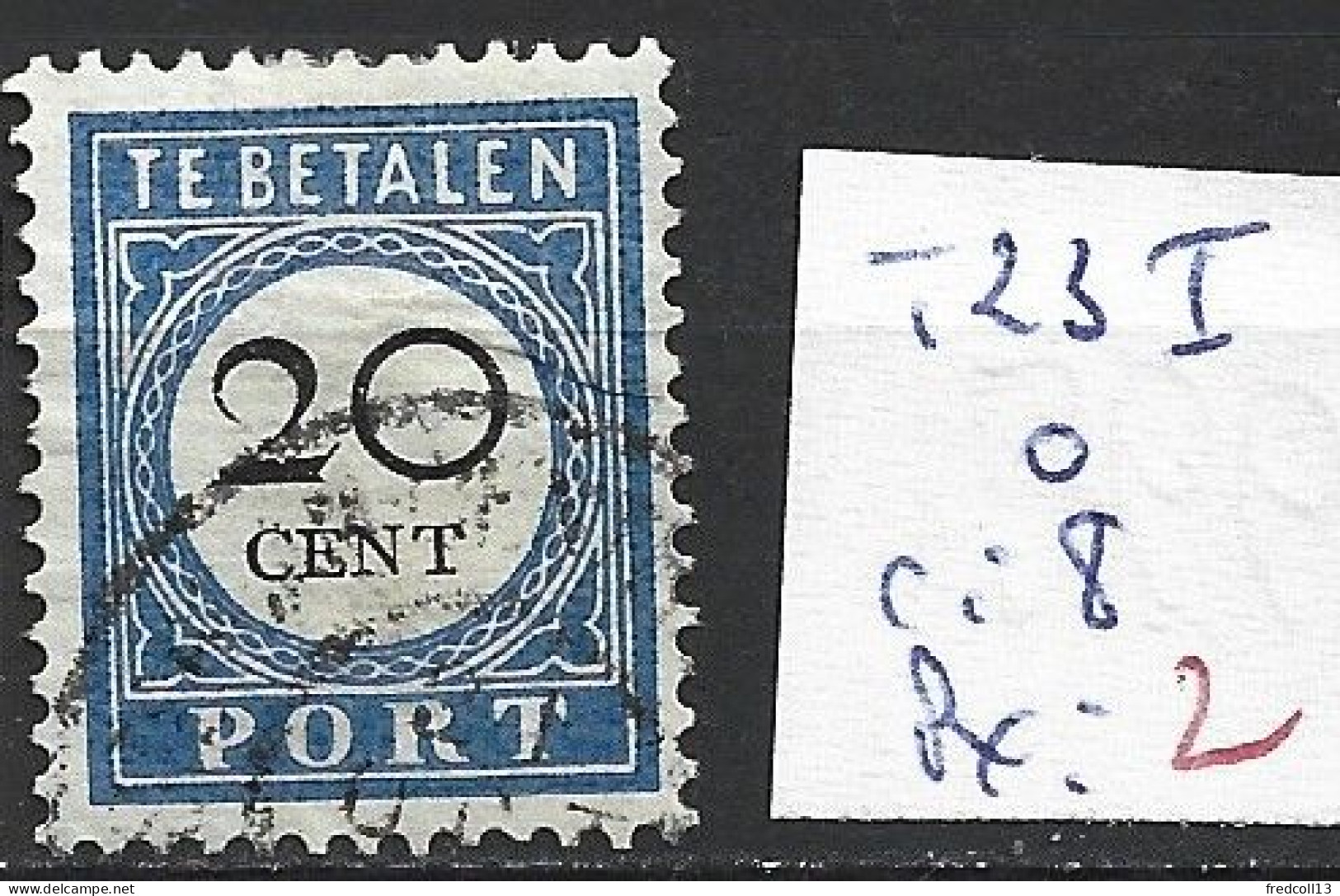 PAYS-BAS TAXE 23 ( I ) Oblitéré Côte 8 € - Postage Due