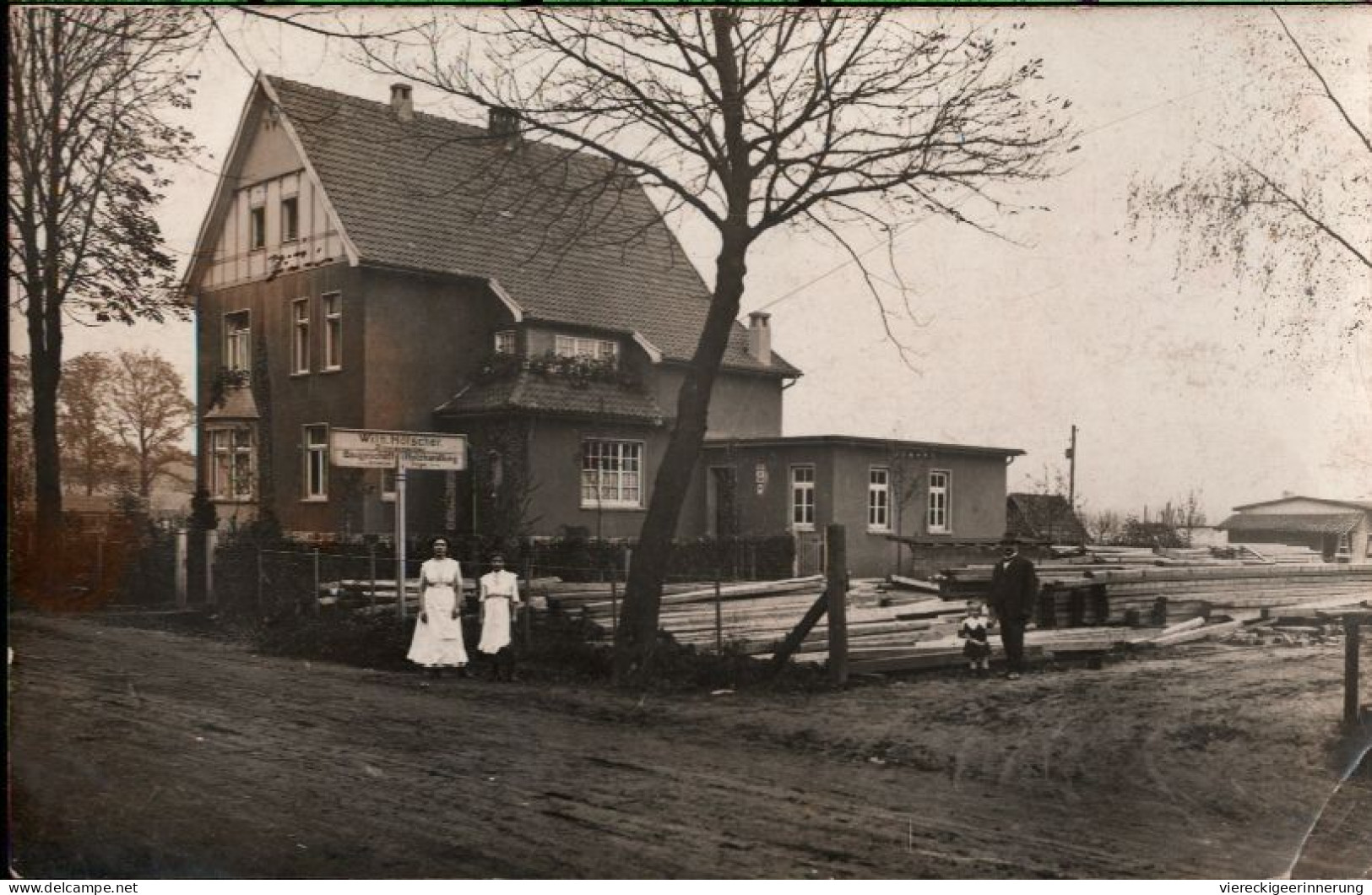 ! Seltene Foto Ansichtskarte Aus Gütersloh, Wilhelm Hölscher, Baugeschäft Und Holzhandlung - Guetersloh