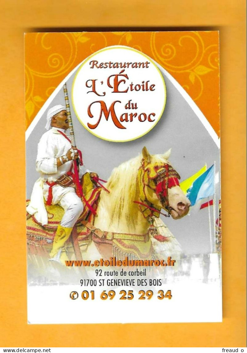 Carte De Visite RESTAURANT - L'Etoile Du Maroc - 91700 Saint Geneviève Des Bois.- - Other & Unclassified