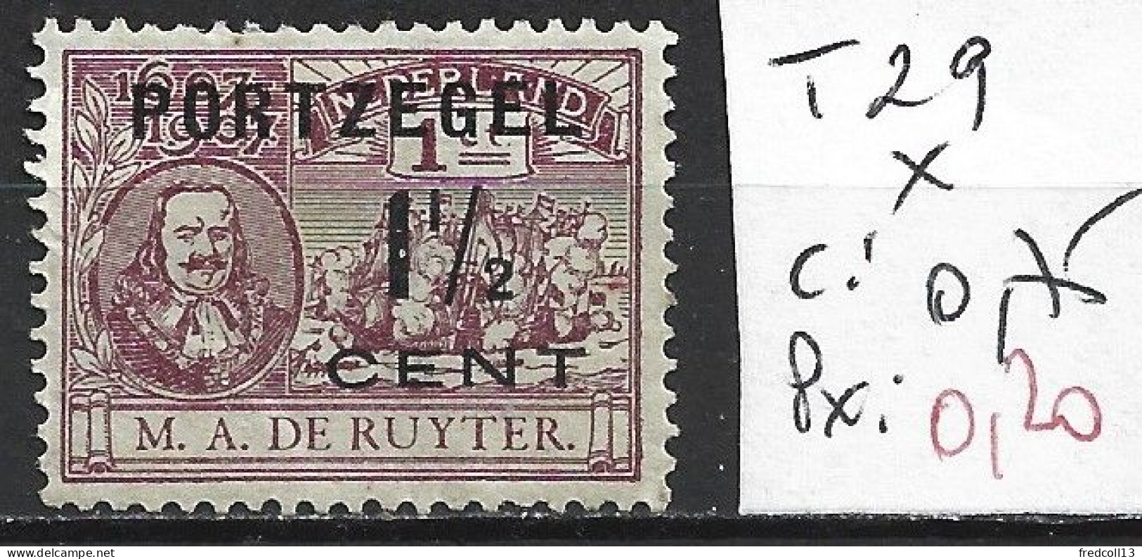 PAYS-BAS TAXE 29 * Côte 0.75 € - Postage Due