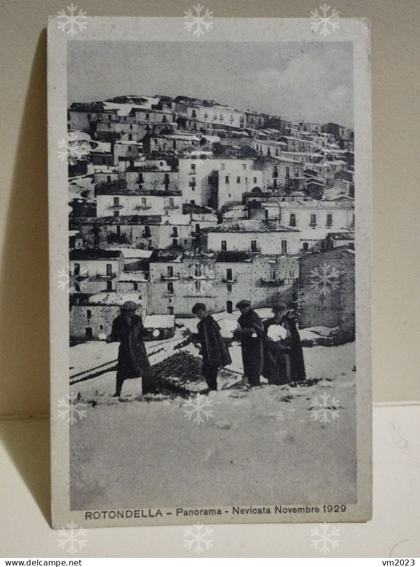 Italy Italia ROTONDELLA Matera. Panorama - Nevicata Novembre 1929 - Matera