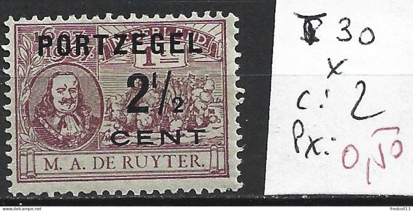 PAYS-BAS TAXE 30 * Côte 2 € - Postage Due