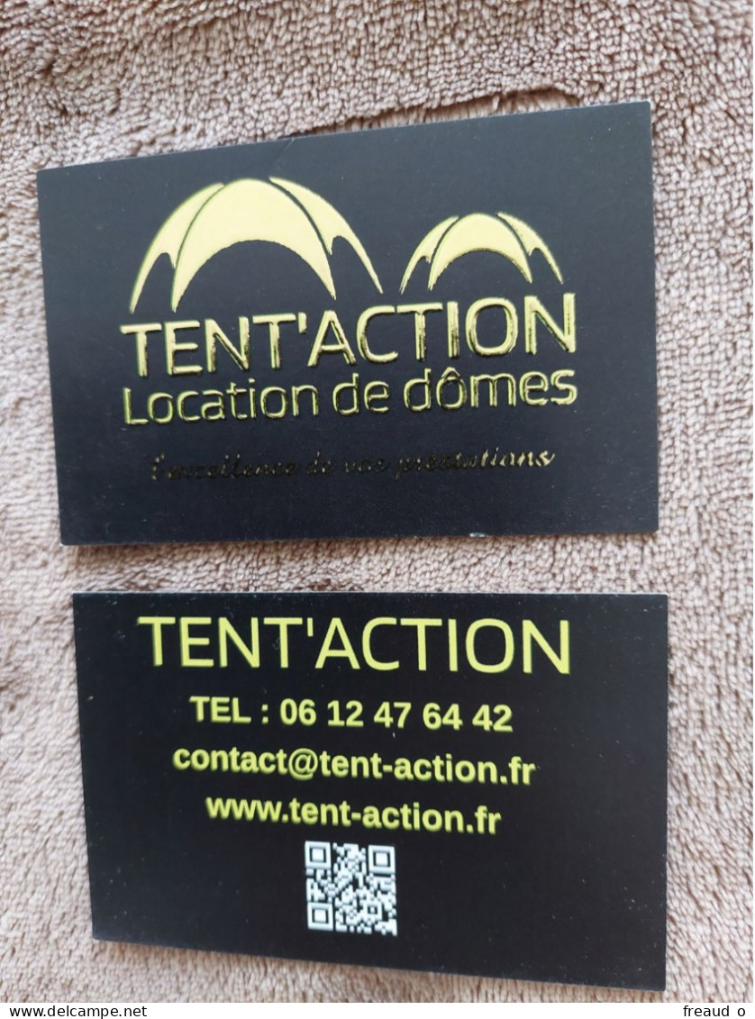 Carte De Visite TENT'ACTION - LOCATION DE DÔMES - - Other & Unclassified