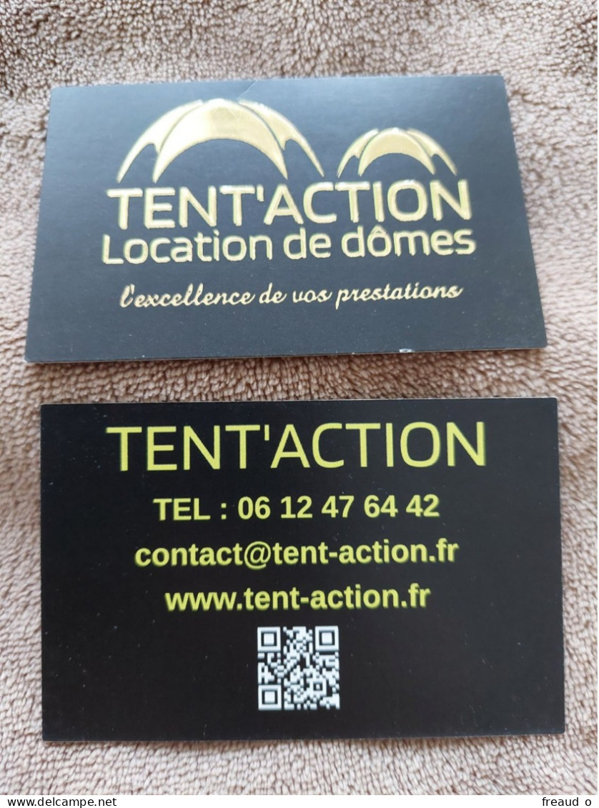 Carte De Visite TENT'ACTION - LOCATION DE DÔMES - - Other & Unclassified