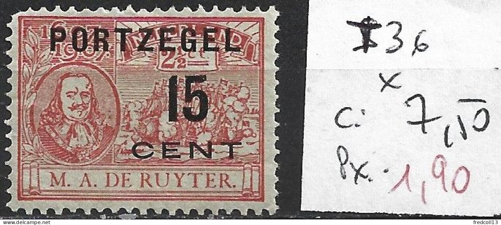 PAYS-BAS TAXE 36 * Côte 7.50 € - Postage Due