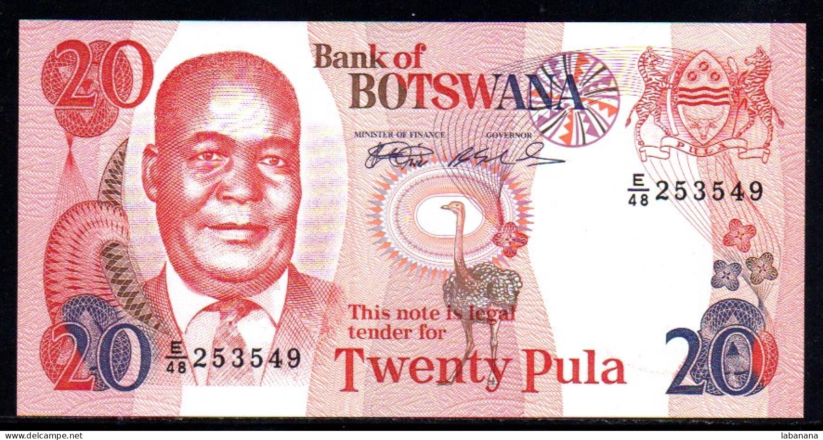 685-Botswana 20 Pula 1998 E48 Sig.7b Neuf/unc - Botswana