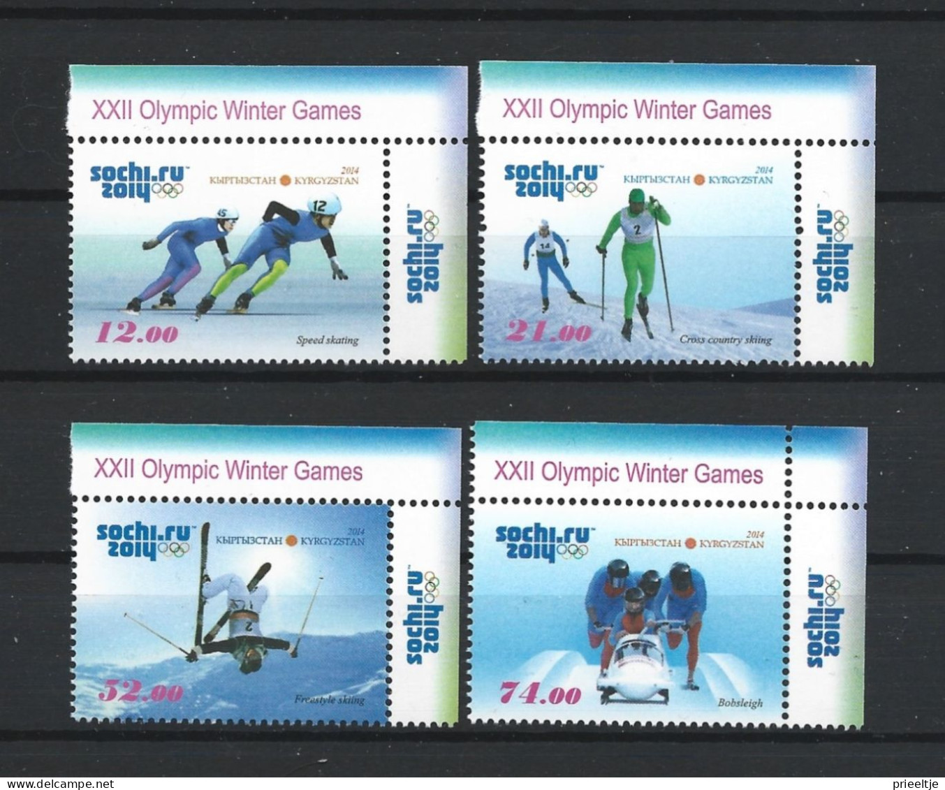 Kirghystan 2014 Ol. Winter Games Sochi  Y.T. 634/637 ** - Kirgisistan