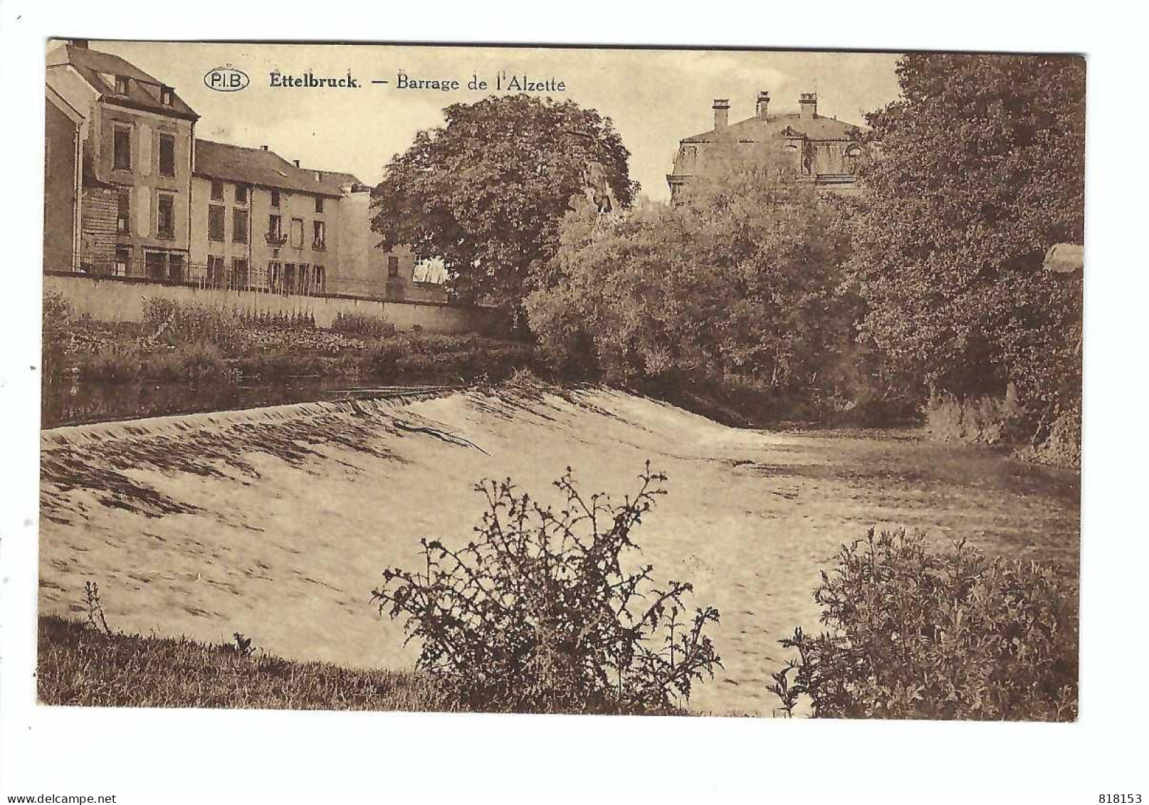 Ettelbrück  -  Barrage De L'Alzette 1921 (zegel Verwijderd) - Ettelbruck