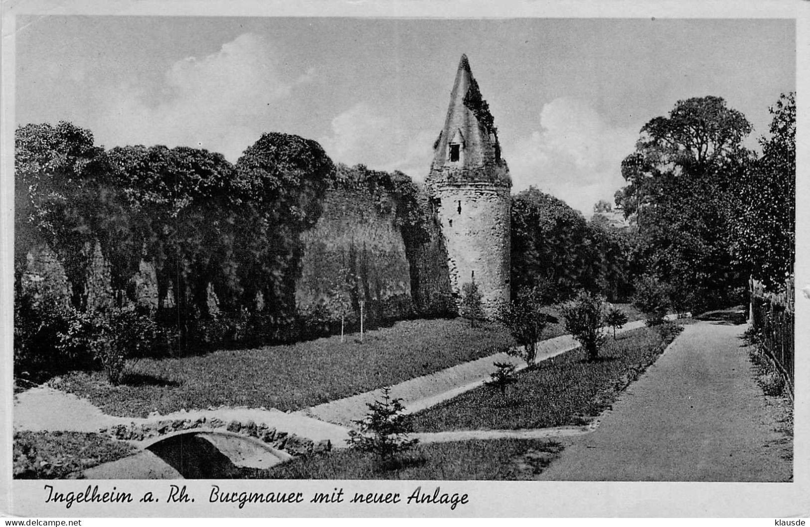 Ingelheim A.Rh. - Burgmauer Mit Neuer Anlage Gel.1943 - Ingelheim