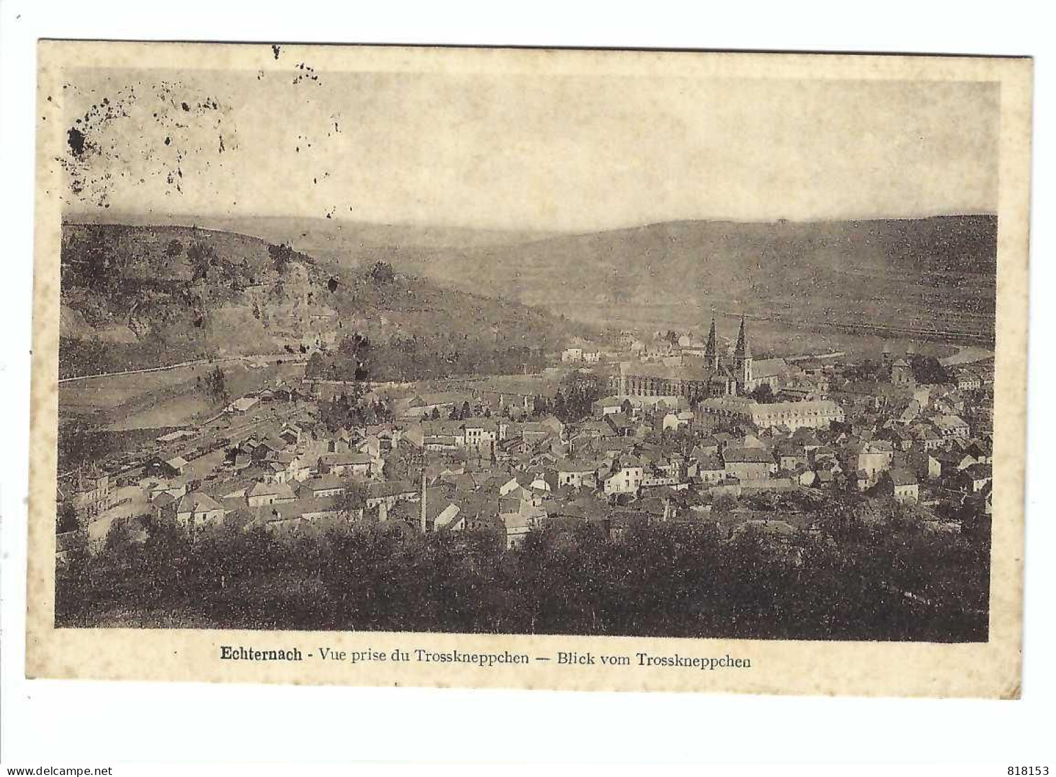 Echternach - Vue Ptise Du Trosskneppchen (zegel Verwijderd) - Ettelbrück