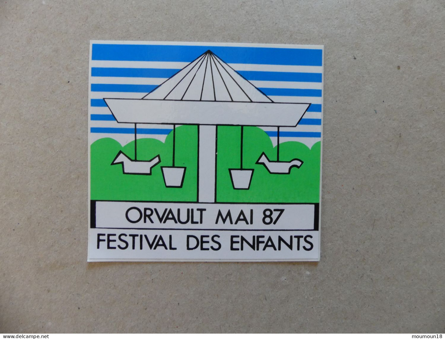 Autocollant Famille Festival Des Enfants Orvault Mai 87 Loire-Atlantique - Other & Unclassified