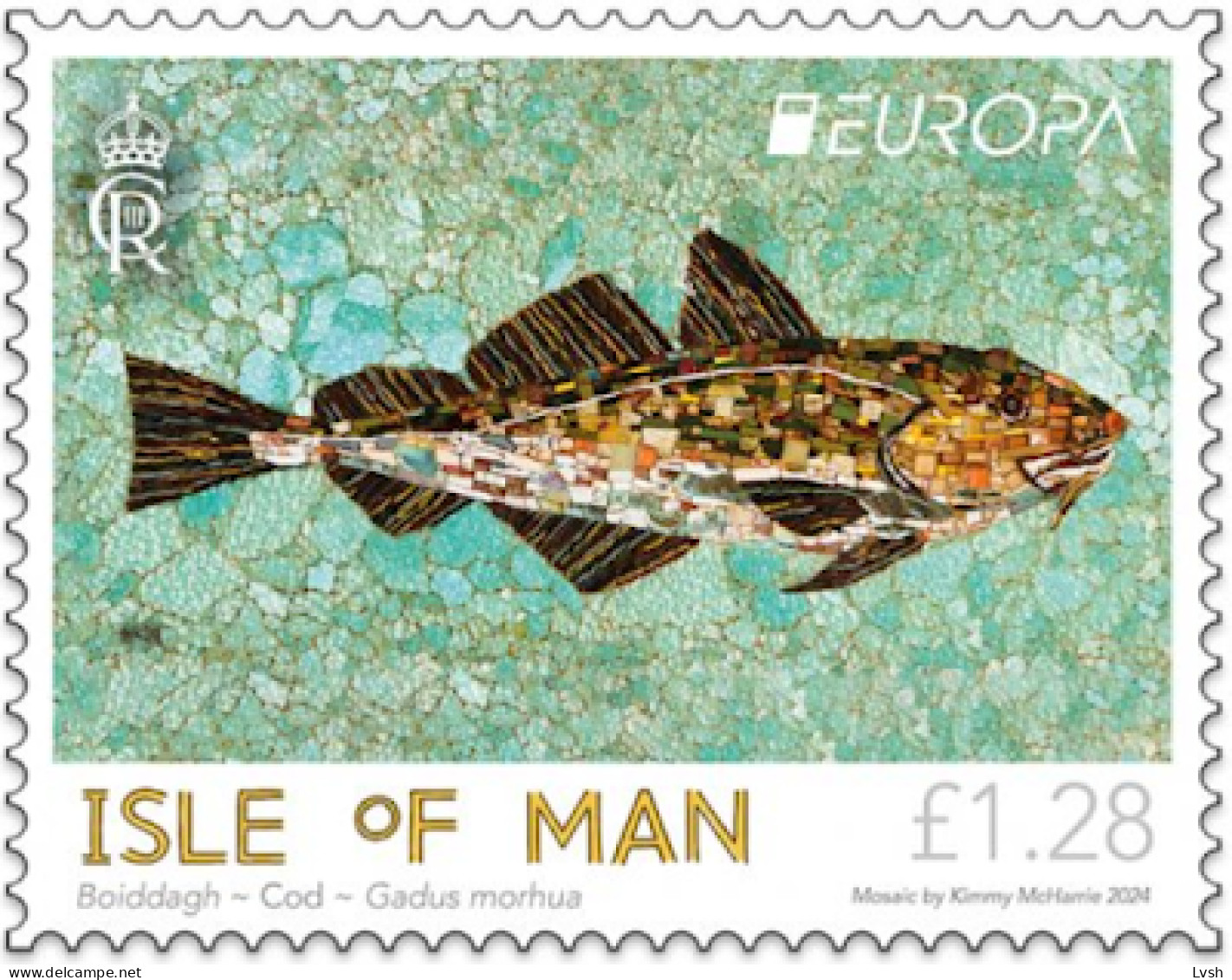 Isle Of Man.2024.Europa CEPT.Underwater Fauna And Flora.Marine Mosaics.1 V. ** . - Marine Life