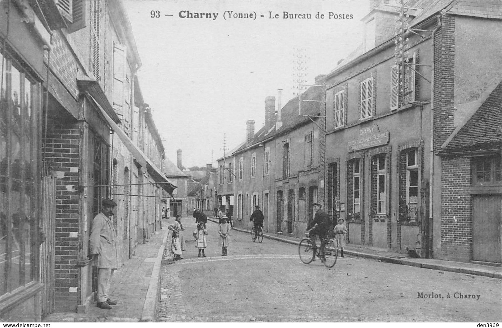 CHARNY (Yonne) - Le Bureau De Postes - Cachet Assurances Ch. Solas - Voyagé 1924 (2 Scans) - Charny