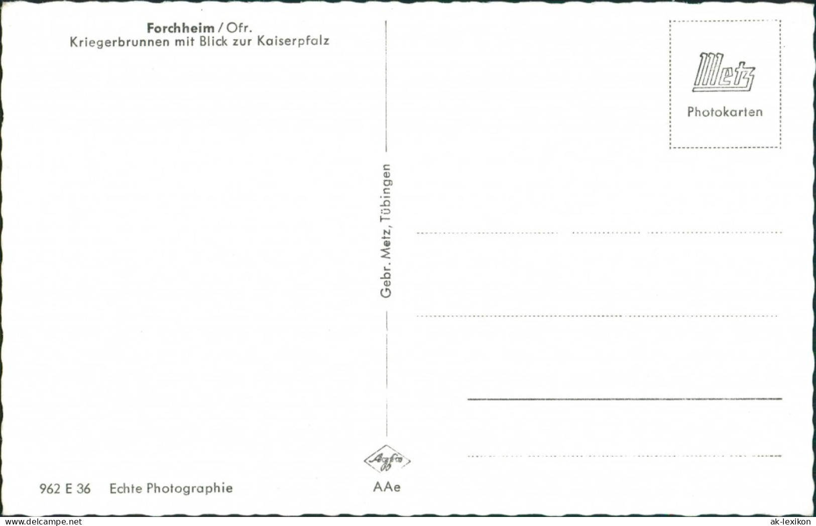 Ansichtskarte Forchheim (Oberfranken) Kriegerbrunnen Buchhandlung Streit 1963 - Forchheim
