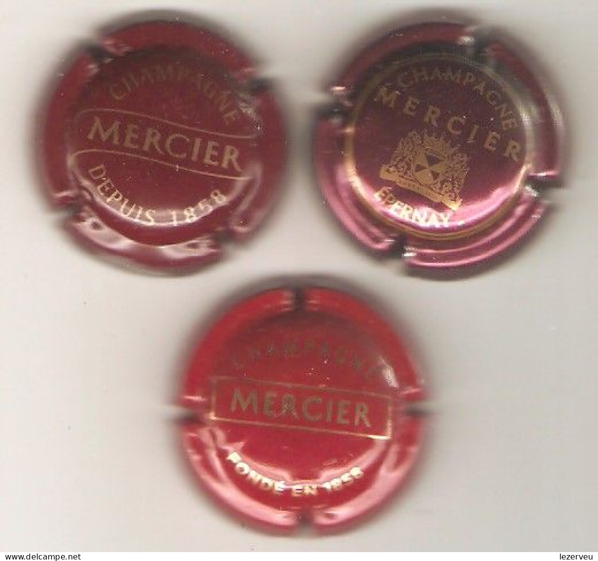 CAPSULE MUSELET CHAMPAGNE MERCIER LOT DE 3 DIFFERENTES - Mercier