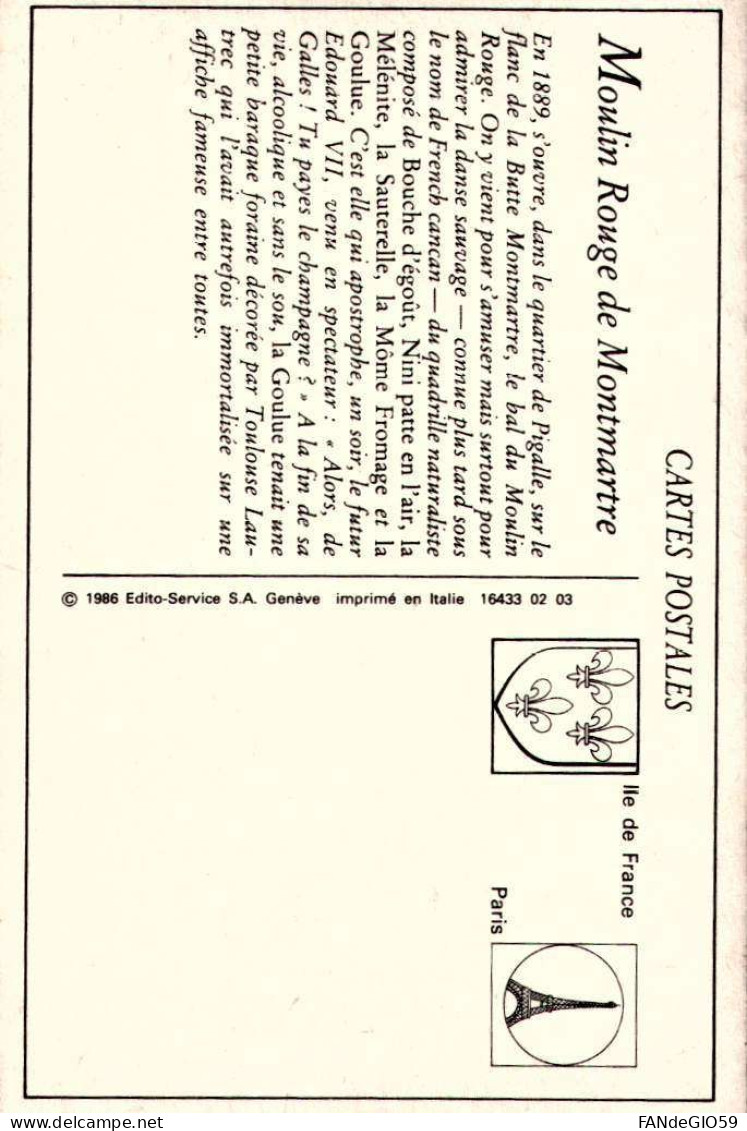 [75] Paris >   MOULIN  ROUGE /// REPRODUCTION   // 50 - Autres Monuments, édifices