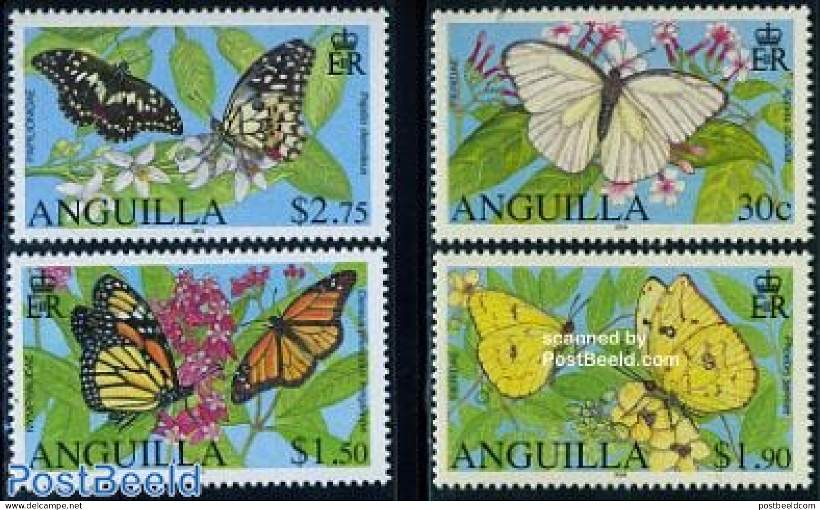 Anguilla 2006 Butterflies 4v, Mint NH, Nature - Butterflies - Anguilla (1968-...)