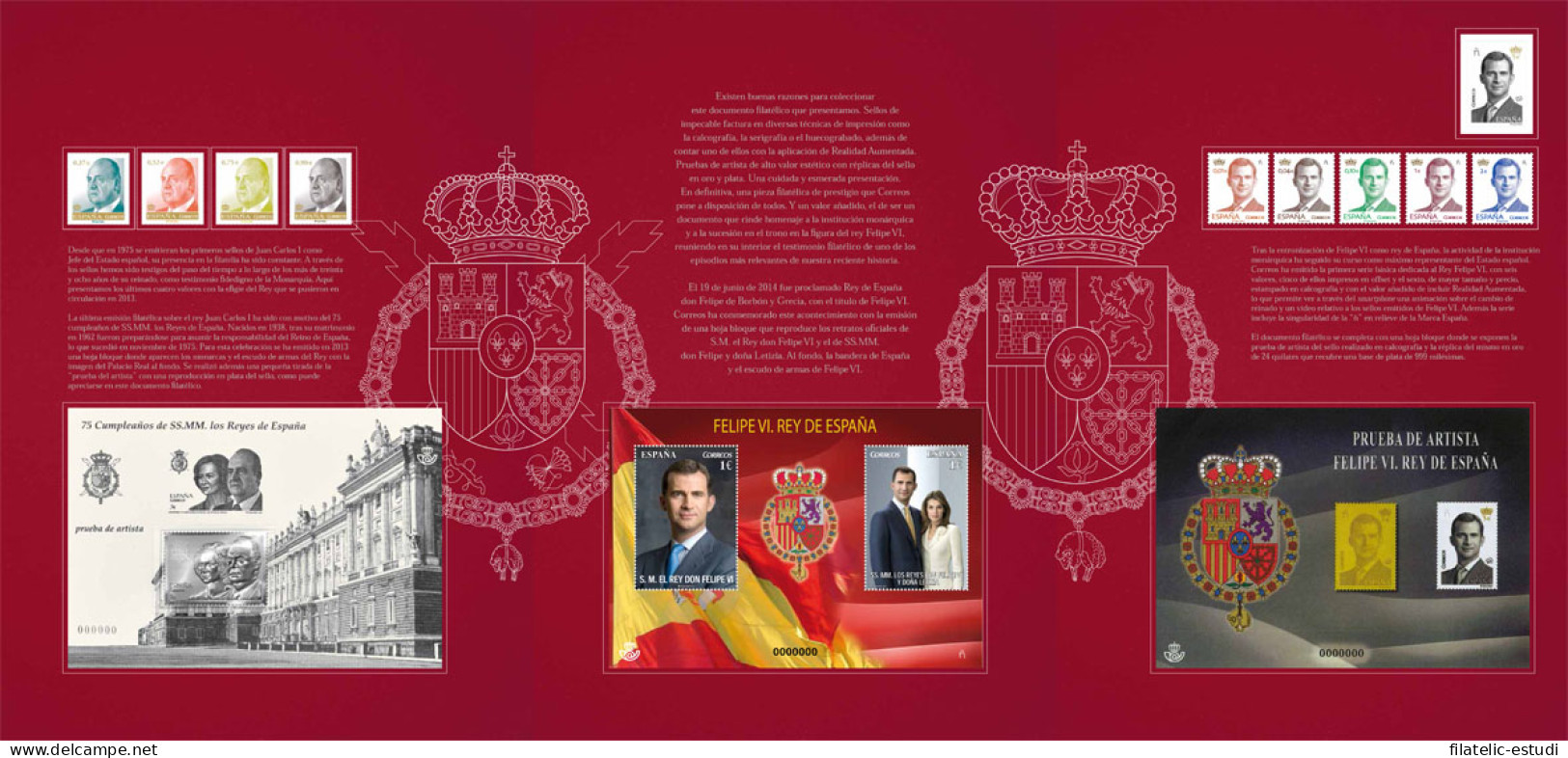 Carpeta Oficial Tríptico Juan Carlos I Y Felipe VI 2021 - Emisiones Repúblicanas