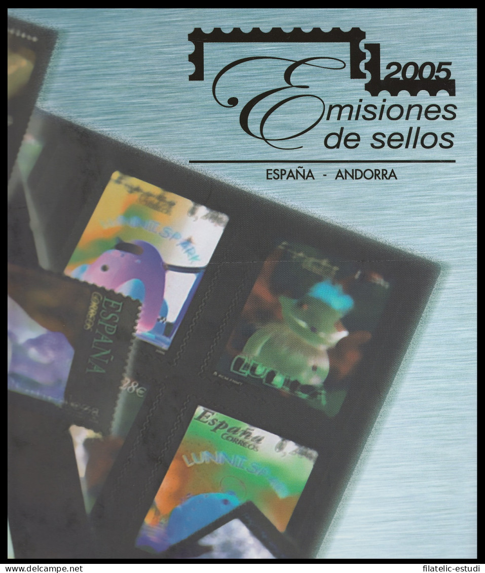 Libro Album Oficial De Sellos España Y Andorra Año Completo 2005 - Republikeinse Uitgaven