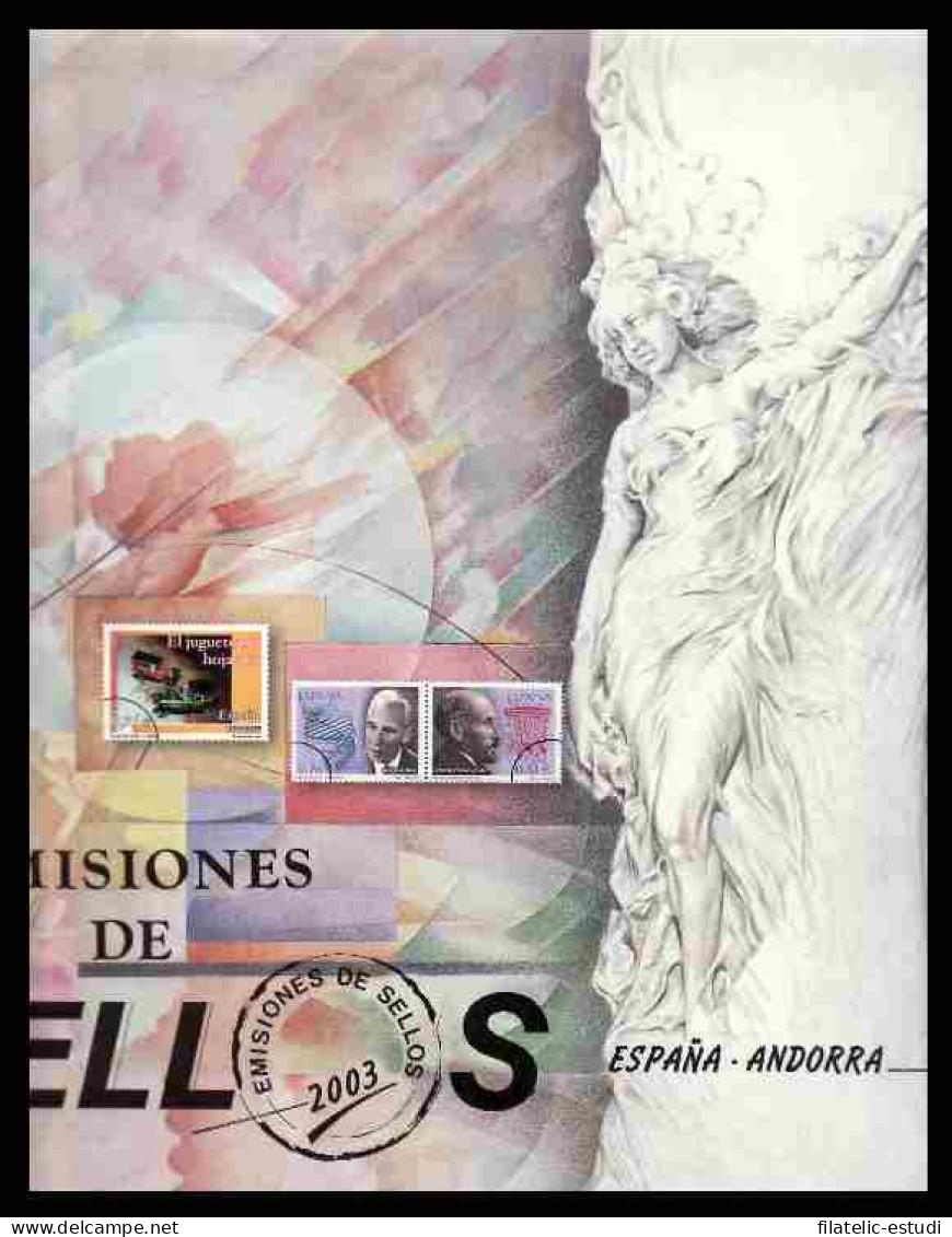Libro Album Oficial De Sellos España Y Andorra 2003 - Republikanische Ausgaben