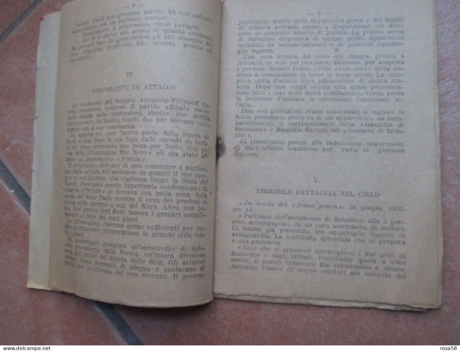 1937 Viaggi E Avventure L'ASTRONAVE SCOMPARSA Romanzo Andrea Badini Centesimi 20 - Eerste Uitgaves