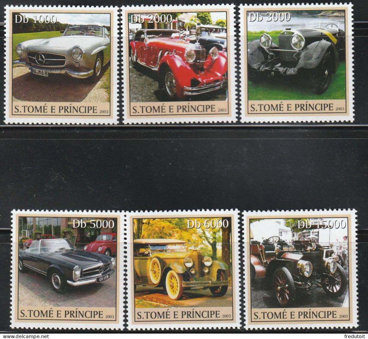Sao Tome Et Principe - N°1596/1601 ** (2003) Automobiles : Mercèdes - Sao Tome Et Principe