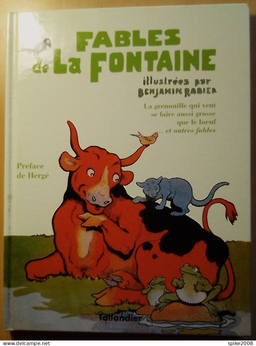 Lot des 4 albums FABLES de LA FONTAINE ré-éd 1998 TBE par RABIER préface HERGE