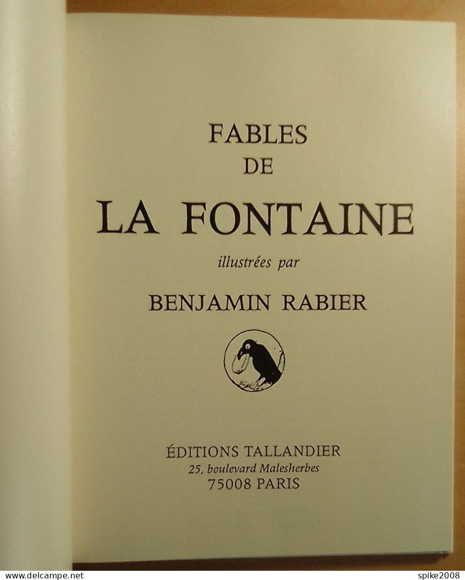 Lot des 4 albums FABLES de LA FONTAINE ré-éd 1998 TBE par RABIER préface HERGE