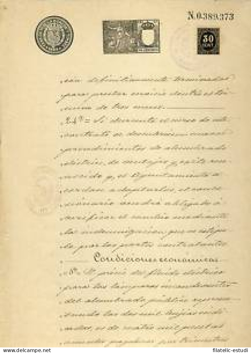 España Sapin Variedad 30 Ct Imp. Guerra Papel Sellado 1899 Fiscal - Autres & Non Classés