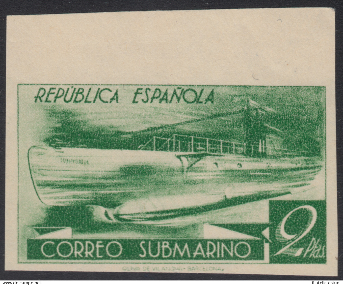 España Spain Variedad 776cccs 1938 Submarino Sin Dentar MNH - Otros & Sin Clasificación