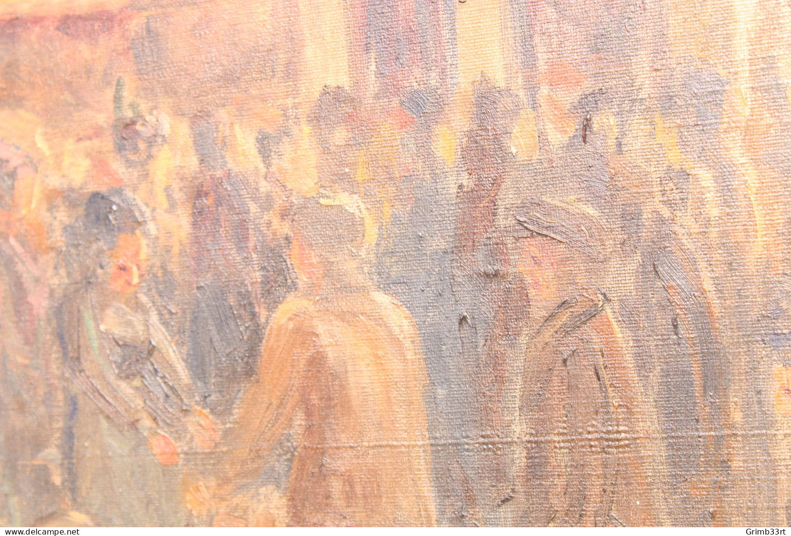 Adolf Baeyens (1886-1969) - Fruitmarkt in Gent - Olie op doek - 110 x 85 cm