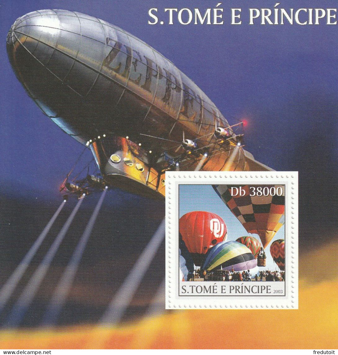 Sao Tome Et Principe - BLOC N°253 ** (2003) Ballons - Sao Tome Et Principe