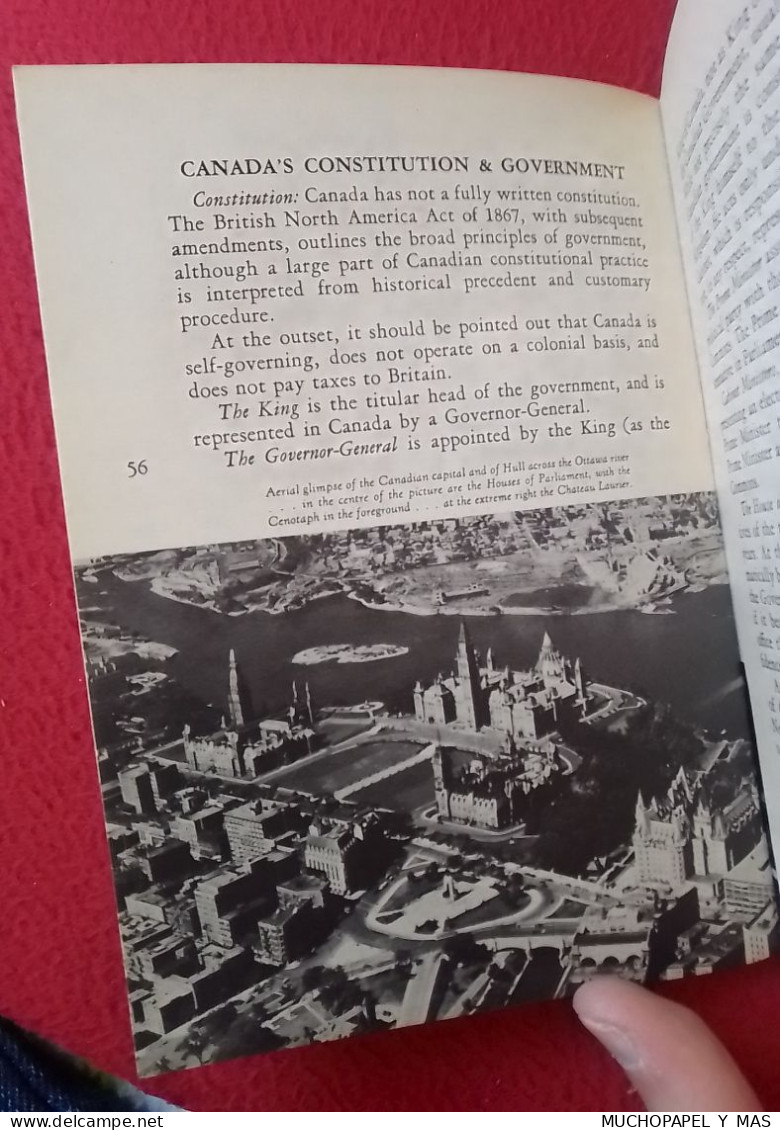 ANTIGUO LIBRO GUÍA O SIMILAR CANADA TODAY LAND OF OPPORTUNITY..FOR THE BUSINESSMAN SETTLER TOURIST..VER FOTOS..